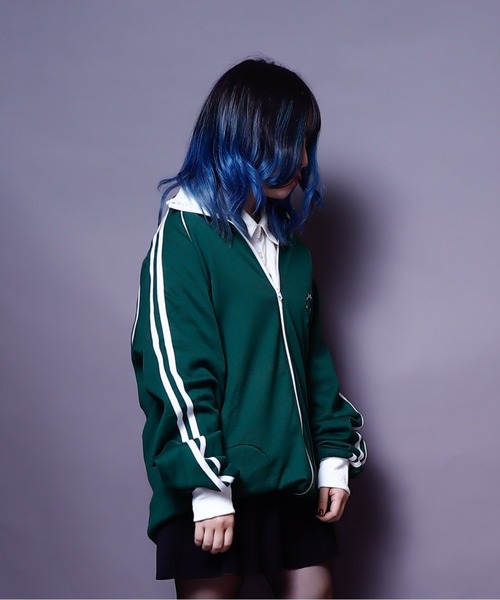 AFYF(エーエフワイエフ)の「AFYF TRACK JERZY/ビッグシルエット トラックジャケット(ブルゾン・レディース・ブラック/ワイン/ダークグリーン/オレンジ・FREE)」の15枚目の写真