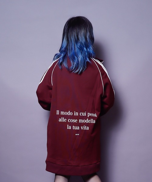 AFYF(エーエフワイエフ)の「AFYF TRACK JERZY/ビッグシルエット トラックジャケット(ブルゾン・レディース・ブラック/ワイン/ダークグリーン/オレンジ・FREE)」の22枚目の写真