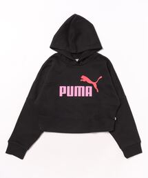 PUMA プーマ キッズ ガールズ ESS ロゴ クロップド フーディー 120-160cm