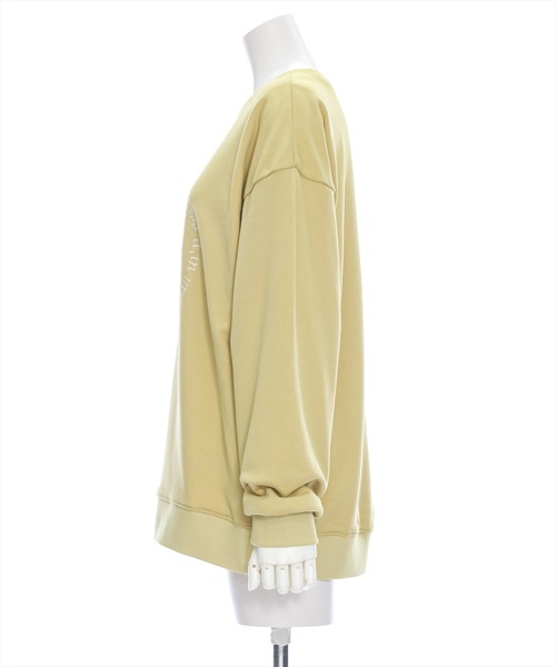 clear（クリア）の「サークル刺繍ロング丈スウェットトップス [ゆったりシルエット シンプル]≪2024AW新作≫（スウェット・レディース・アイボリー/イエロー系その他/ベージュ/ネイビー・F）」の14枚目の写真