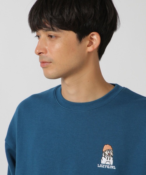 LAKOLE(ラコレ)の「LAZY刺繍プルオーバー / 147788(スウェット・メンズ・ホワイト/オレンジ/ブルー・MEDIUM/X-LARGE/LARGE)」の2枚目の写真