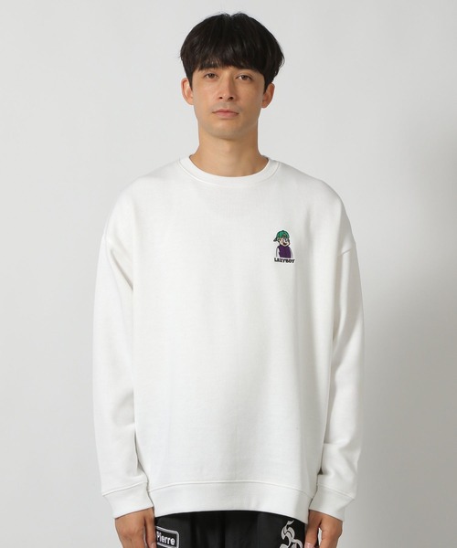 LAKOLE(ラコレ)の「LAZY刺繍プルオーバー / 147788(スウェット・メンズ・ホワイト/オレンジ/ブルー・MEDIUM/X-LARGE/LARGE)」の13枚目の写真