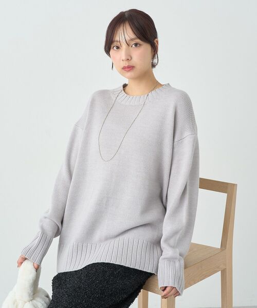 earth music&ecology(アースミュージックアンドエコロジー)の「ウォッシャブルスリットチュニック(チュニック・レディース・イエロー/ホワイト系その他4/ブルー/杢グレー/ブルー系その他2/ブラック・FREE)」の21枚目の写真