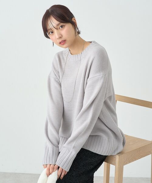 earth music&ecology(アースミュージックアンドエコロジー)の「ウォッシャブルスリットチュニック(チュニック・レディース・イエロー/ホワイト系その他4/ブルー/杢グレー/ブルー系その他2/ブラック・FREE)」の22枚目の写真