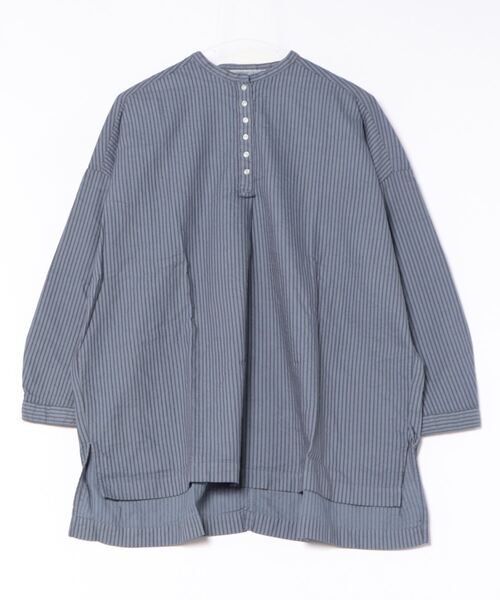 【セール】ストライプ製品染めチュニック（シャツ/ブラウス）｜LBC（エルビーシー）