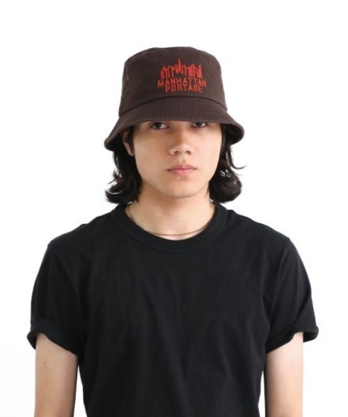 Manhattan Portage（マンハッタンポーテージ）の「Manhattan Portage/マンハッタンポーテージ ハット HAND LIKE STITCH TWILLHAT MP281（ハット・メンズ・ブラック/ブラウン・FREE）」の2枚目の写真