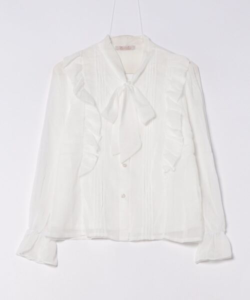 BANICO（バニコ）の「【Banico】ボウタイ フリル ブラウス (SS)（シャツ/ブラウス・レディース・ベージュ/ホワイト・SMALL/MEDIUM/LARGE）」の12枚目の写真