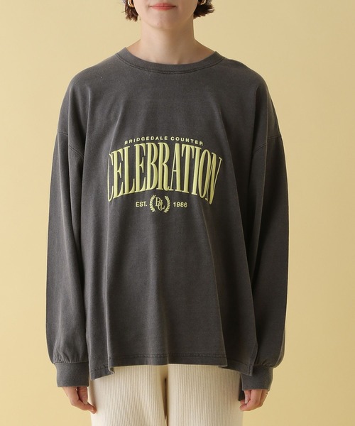 LEPSIM（レプシィム）の「【産前・産後対応】マタニティ／ふくれプリントロゴロンT　200104（マタニティウェア/グッズ・レディース・オフホワイト/チャコールグレー・FREE）」の13枚目の写真