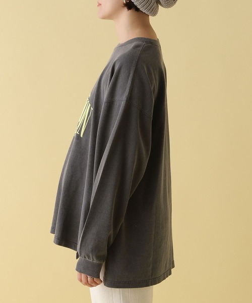 LEPSIM（レプシィム）の「【産前・産後対応】マタニティ／ふくれプリントロゴロンT　200104（マタニティウェア/グッズ・レディース・オフホワイト/チャコールグレー・FREE）」の15枚目の写真