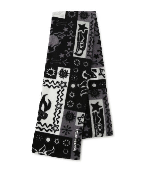 MANASTASH（マナスタッシュ）の「MANASTASH/マナスタッシュ/BANDANA FLEECE MUFFLER/バンダナフリースマフラー（マフラー・メンズ・ブラック/ネイビー・F）」の16枚目の写真