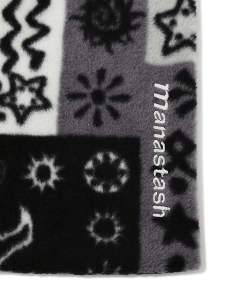 MANASTASH（マナスタッシュ）の「MANASTASH/マナスタッシュ/BANDANA FLEECE MUFFLER/バンダナフリースマフラー（マフラー・メンズ・ブラック/ネイビー・F）」の5枚目の写真