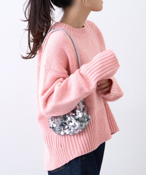 CIAOPANIC TYPY（チャオパニックティピー）の「【WEB限定】バックスリットメランジカラーニット（ニット/セーター・レディース・グレー/ベージュ/オフホワイト/キャメル/レッド/ピンク/チャコールグレー/サックスブルー/イエロー/グリーン・ONE SIZE）」の20枚目の写真