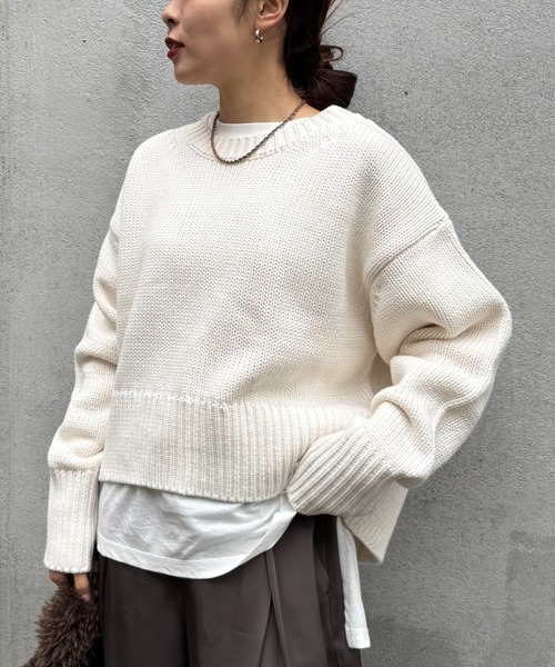 keinaritaバックスリットボアニット keinaritaバックスリットボアニット