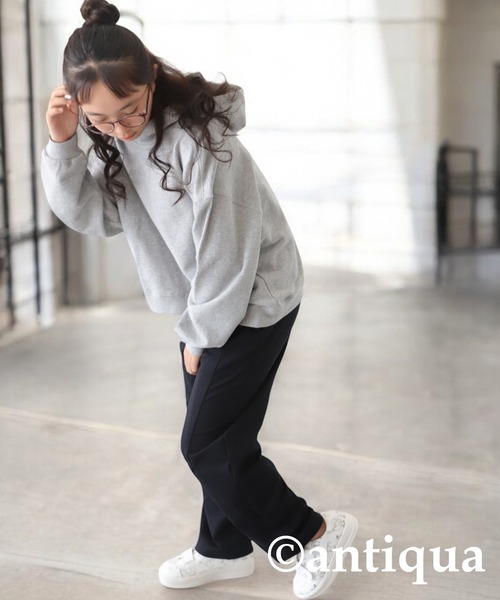 antiqua（アンティカ）の「裏毛テーパードパンツ（その他パンツ・キッズ・ネイビー/ブラック/ライトグリーン/ホワイト・160/150/140）」の9枚目の写真