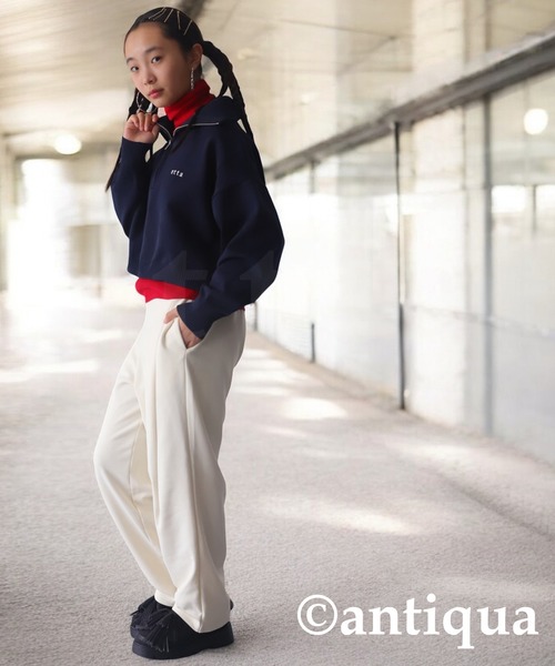 antiqua（アンティカ）の「裏毛テーパードパンツ（その他パンツ・キッズ・ネイビー/ブラック/ライトグリーン/ホワイト・160/150/140）」の5枚目の写真