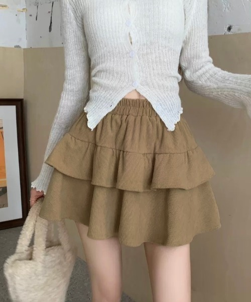 ⭐d.i.a. コーデュロイラビットファー付きミニスカート⭐サイズS⭐ ⭐d.i.a. コーデュロイラビットファー付きミニスカート⭐サイズS