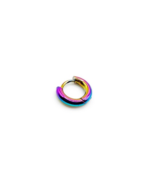Import & Select（インポートアンドセレクト）の「KISHOKACHI 希少価値 レインボーカラーリングクリッカーステンレスピアス 厚さ2.5mm 内径7mm（ピアス（両耳用）・レディース・マルチ・FREE）」の2枚目の写真