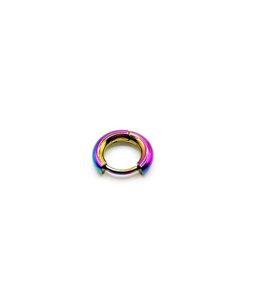 Import & Select（インポートアンドセレクト）の「KISHOKACHI 希少価値 レインボーカラーリングクリッカーステンレスピアス 厚さ2.5mm 内径7mm（ピアス（両耳用）・レディース・マルチ・FREE）」の4枚目の写真