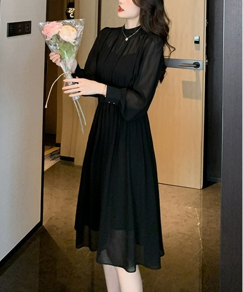 セール】リトルブラックドレス ショート/ロング選択できます（ドレス