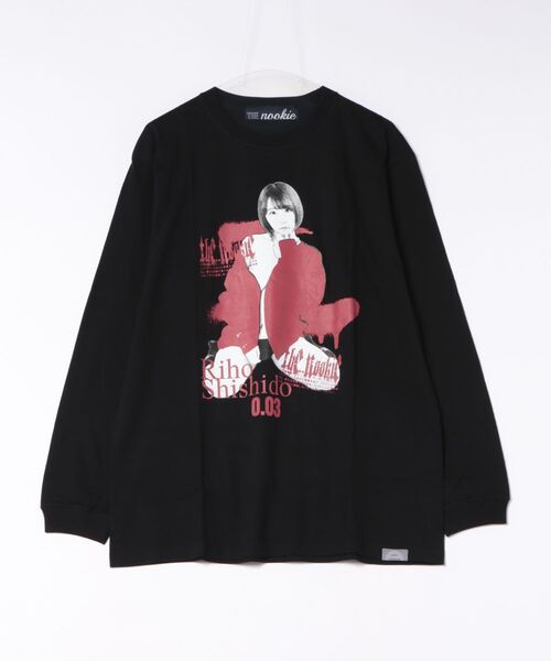 THE Nookie(ザヌーキー)の「【W】【it】【THE nookie LOVE Riho Shishido】PORTRAIT L/S TEE(Tシャツ/カットソー・レディース・ブラック・LARGE)」の1枚目の写真
