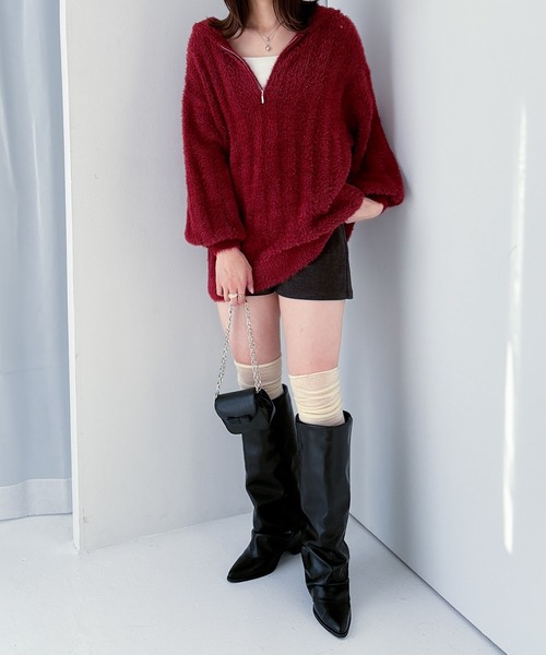 ワンピース sherry SLY | FRONT ZIP BACK OPEN ショートワンピース (ワンピース