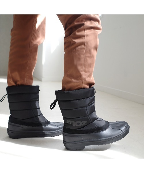moz モズ】 防水・防滑・防寒 メンズ ファスナー付き スノーブーツ