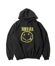 THRIFTY LOOK（スリフティールック）の「THRIFTY LOOK / スリフティールック WORN-OUT BAND HOODIE 'NIRVANA' ニルヴァーナ ダメージ加工（パーカー）」