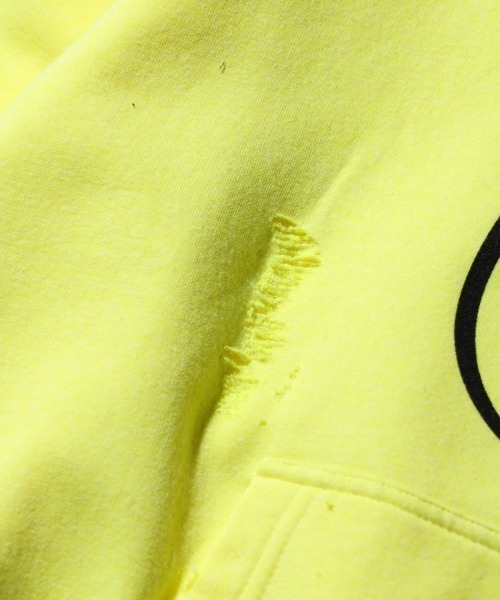 NIRVANA(ニルヴァーナ)の「THRIFTY LOOK / スリフティールック WORN-OUT BAND HOODIE 'NIRVANA' ニルヴァーナ ダメージ加工(パーカー・メンズ・イエロー/ブラック・LARGE/X-LARGE/MEDIUM)」の7枚目の写真