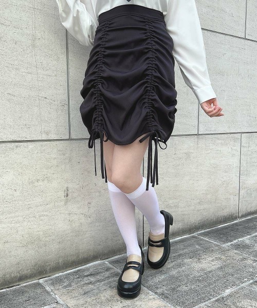 F i.n.t（フィント）の「ドロストスカート/fint　フィント（スカート・レディース・チャコールグレー/アイボリー・FREE）」の11枚目の写真