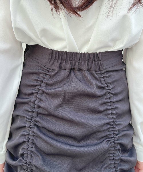 F i.n.t（フィント）の「ドロストスカート/fint　フィント（スカート・レディース・チャコールグレー/アイボリー・FREE）」の14枚目の写真