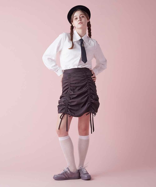 F i.n.t（フィント）の「ドロストスカート/fint　フィント（スカート・レディース・チャコールグレー/アイボリー・FREE）」の10枚目の写真