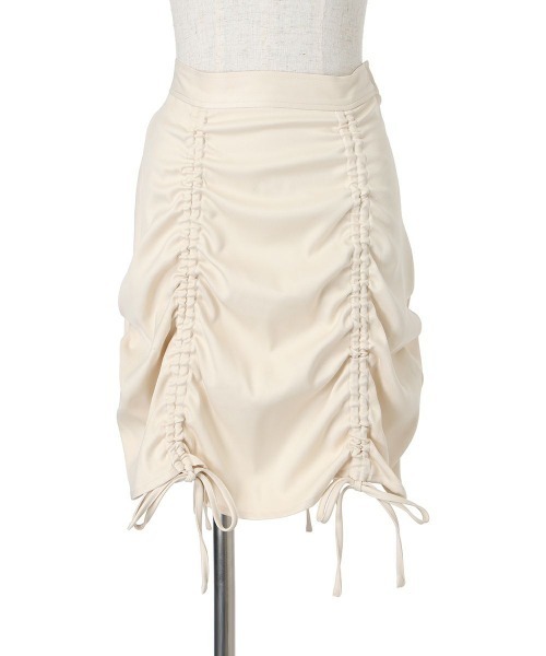 F i.n.t（フィント）の「ドロストスカート/fint　フィント（スカート・レディース・チャコールグレー/アイボリー・FREE）」の6枚目の写真