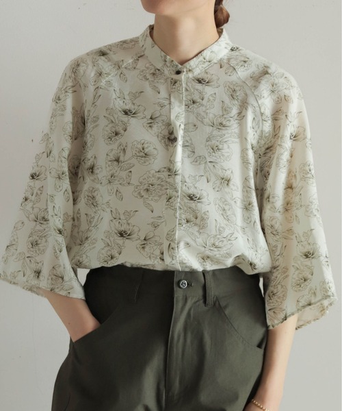 ブラウス シャツ flow dot PT スタンドネックブラウス レディース flow dot PT スタンドネックブラウス | NOMBRE IMPAIR