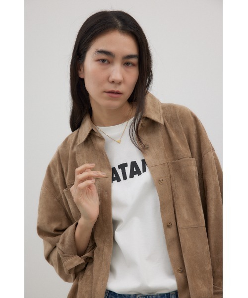 crie conforto(クリーコンフォルト)の「フェイクスエードシャツ 秋服 / 羽織り / 長袖(シャツ/ブラウス・レディース・キャメル/グレー・FREE)」の12枚目の写真