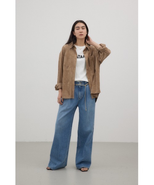 crie conforto(クリーコンフォルト)の「フェイクスエードシャツ 秋服 / 羽織り / 長袖(シャツ/ブラウス・レディース・キャメル/グレー・FREE)」の13枚目の写真