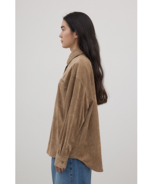 crie conforto(クリーコンフォルト)の「フェイクスエードシャツ 秋服 / 羽織り / 長袖(シャツ/ブラウス・レディース・キャメル/グレー・FREE)」の15枚目の写真