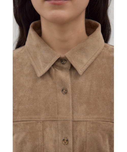 crie conforto(クリーコンフォルト)の「フェイクスエードシャツ 秋服 / 羽織り / 長袖(シャツ/ブラウス・レディース・キャメル/グレー・FREE)」の17枚目の写真