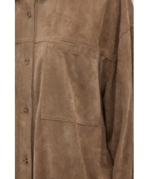 crie conforto(クリーコンフォルト)の「フェイクスエードシャツ 秋服 / 羽織り / 長袖(シャツ/ブラウス・レディース・キャメル/グレー・FREE)」の19枚目の写真