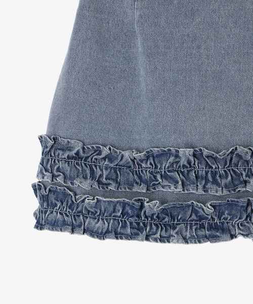 MAJESTIC LEGON(マジェスティックレゴン)の「ホイップフリルデニムスカパン(スカート・レディース・ネイビー/ブラック/サックスブルー/ピンク・MEDIUM)」の19枚目の写真
