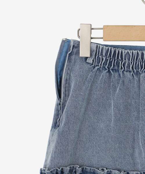 MAJESTIC LEGON(マジェスティックレゴン)の「ホイップフリルデニムスカパン(スカート・レディース・ネイビー/ブラック/サックスブルー/ピンク・MEDIUM)」の20枚目の写真