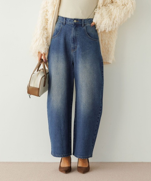 BAYFLOW（ベイフロー）の「ベーシックカーブデニム（デニムパンツ・レディース・サックスブルー/インディゴブルー・SMALL/MEDIUM/LARGE）」の4枚目の写真