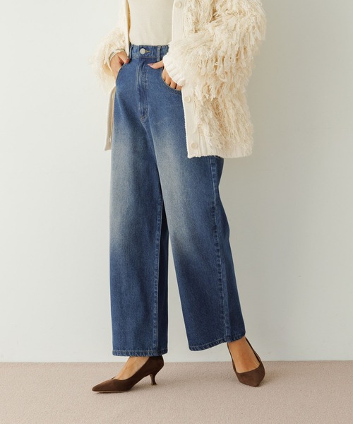 BAYFLOW（ベイフロー）の「ベーシックカーブデニム（デニムパンツ・レディース・サックスブルー/インディゴブルー・SMALL/MEDIUM/LARGE）」の6枚目の写真