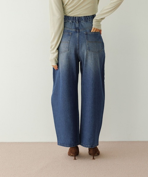 BAYFLOW（ベイフロー）の「ベーシックカーブデニム（デニムパンツ・レディース・サックスブルー/インディゴブルー・SMALL/MEDIUM/LARGE）」の7枚目の写真