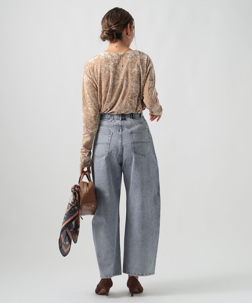 BAYFLOW（ベイフロー）の「ベーシックカーブデニム（デニムパンツ・レディース・サックスブルー/インディゴブルー・SMALL/MEDIUM/LARGE）」の22枚目の写真