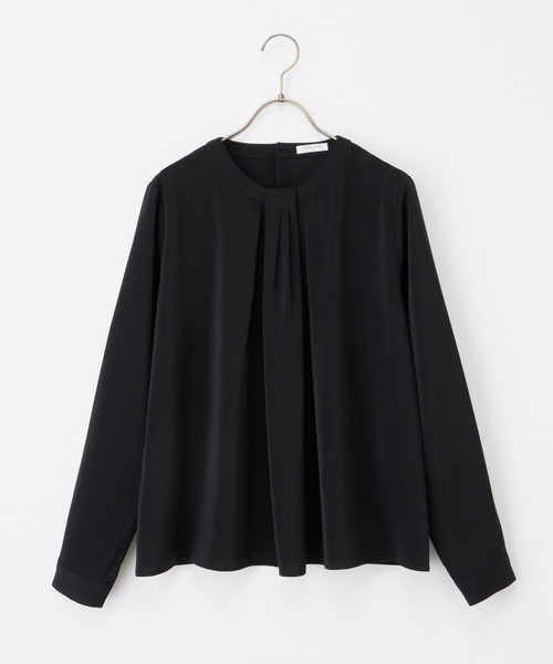 Honeys（ハニーズ）の「タック使いブラウス（シャツ/ブラウス・レディース・ブラック/クリーム/ホワイト/グレイッシュブルー・M/3L/S/LL/L）」の17枚目の写真