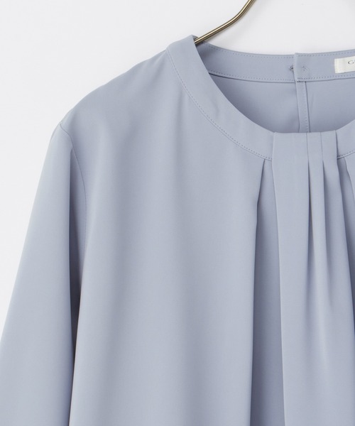 Honeys（ハニーズ）の「タック使いブラウス（シャツ/ブラウス・レディース・ブラック/クリーム/ホワイト/グレイッシュブルー・M/3L/S/LL/L）」の20枚目の写真