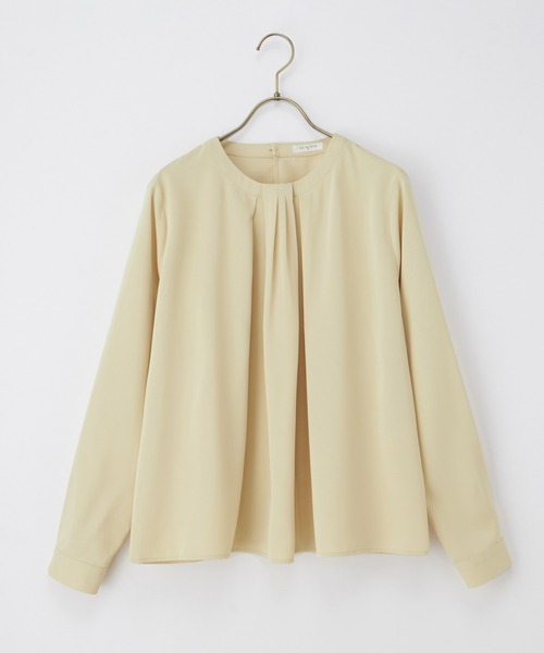 Honeys（ハニーズ）の「タック使いブラウス（シャツ/ブラウス・レディース・ブラック/クリーム/ホワイト/グレイッシュブルー・M/3L/S/LL/L）」の21枚目の写真