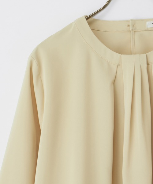 Honeys（ハニーズ）の「タック使いブラウス（シャツ/ブラウス・レディース・ブラック/クリーム/ホワイト/グレイッシュブルー・M/3L/S/LL/L）」の22枚目の写真