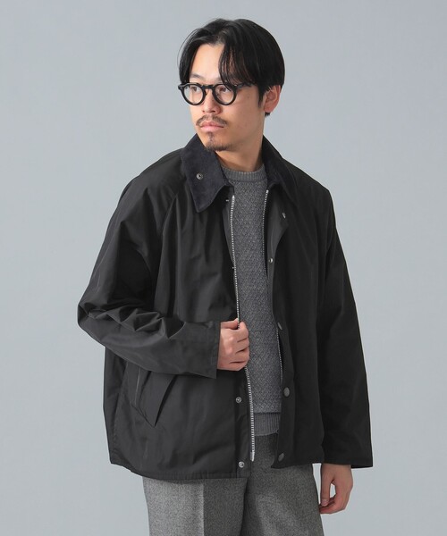 BEAMS F（ビームスエフ）の「【別注】Barbour / TRANSPORT ポリエステル メモリーツイル ジャケット（ブルゾン・メンズ・オリーブ/ブラック・42/40/34/38/36）」の6枚目の写真