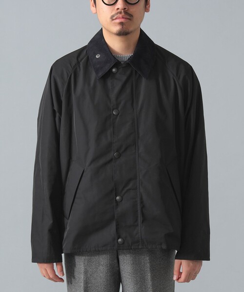 BEAMS F（ビームスエフ）の「【別注】Barbour / TRANSPORT ポリエステル メモリーツイル ジャケット（ブルゾン・メンズ・オリーブ/ブラック・42/40/34/38/36）」の7枚目の写真